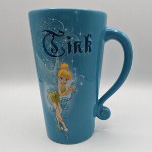 Disney Tinkerbell 3D Blue Tall Ceramic Mug, Enchanting Fairies Collection, 6.25"